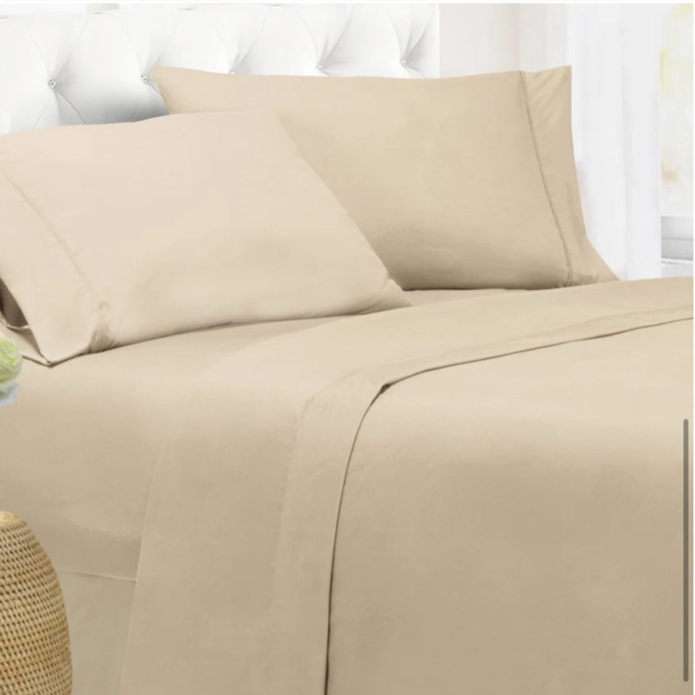 King Cream Microfiber Soft New In Bag Set of Wayfair Sheets